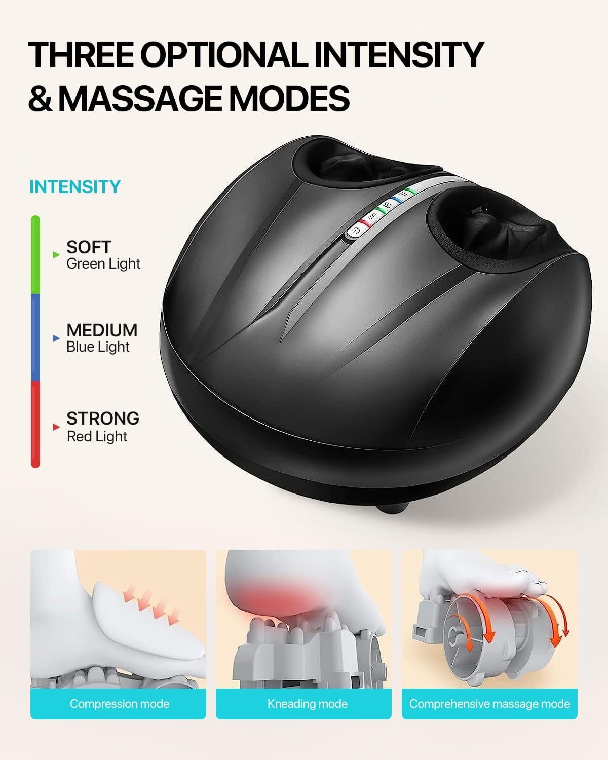 ماساژور پا با ۳ حالت ماساژ و شدت قابل تنظیم