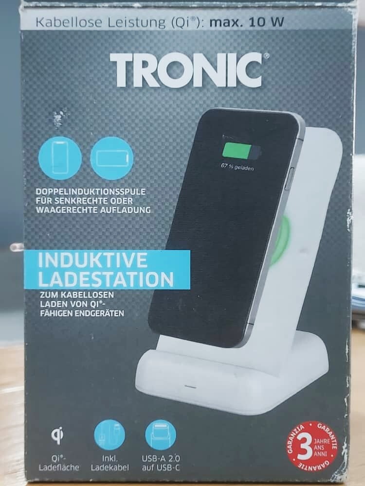 شارژر بیسیم ترونیک با نشانگر LED و کابل USB-C