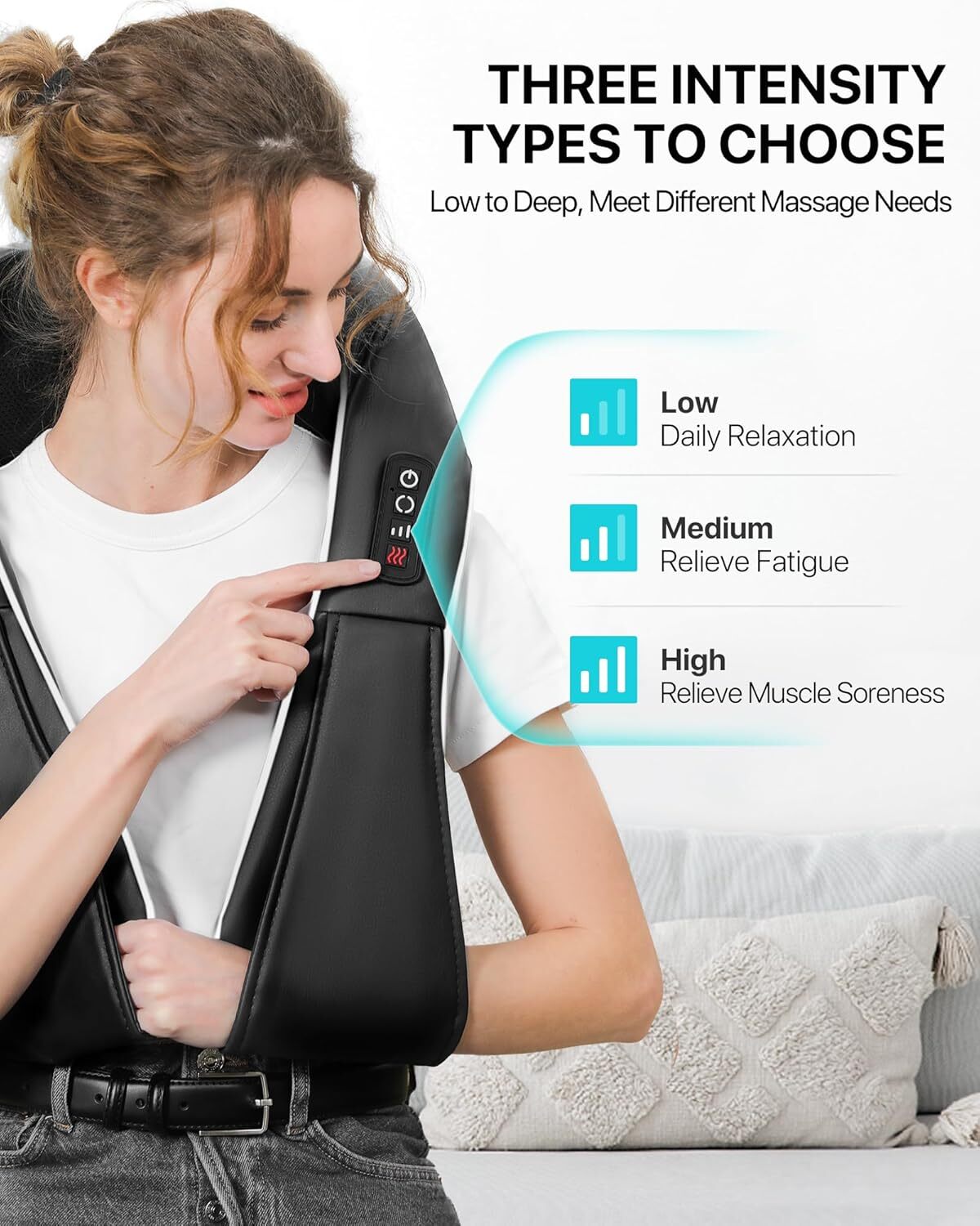 ماساژور ALLJOY شیاتسو با سه سطح شدت و ماساژ دوطرفه